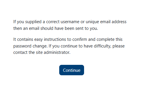 confirmation window