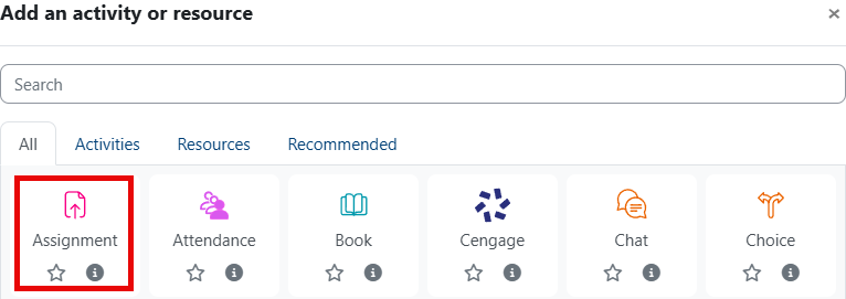 add an assignment