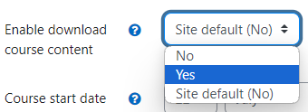 enable download course contact