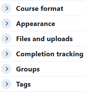 other course settings