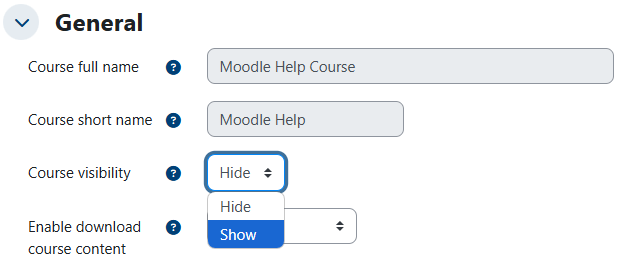 course visibility
