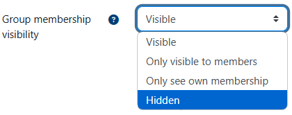 hide group membership