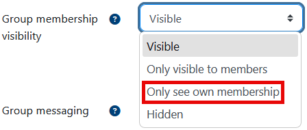 only see own group membership