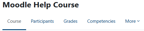 course menu