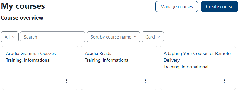 my courses
