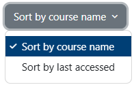course sort by options