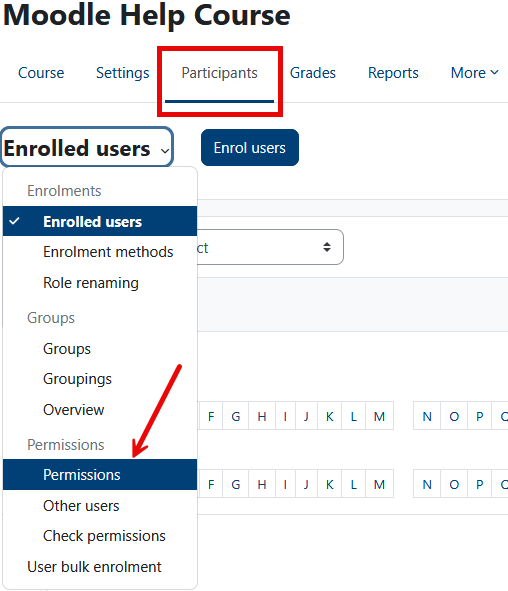 participant permissions