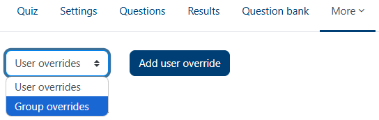 group overrides