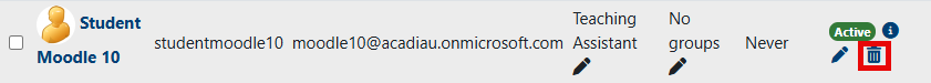 unenrol user