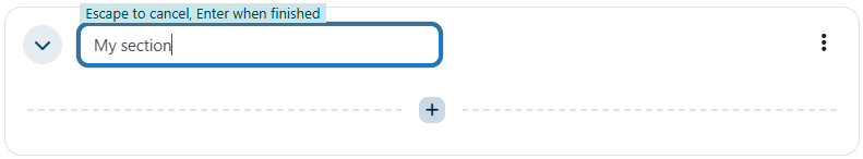 rename a section