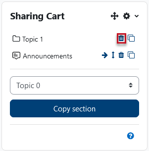 remove item from cart