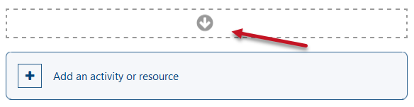 select the section to drop item into